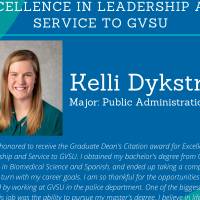 Excellence in Leadership and Service to GVSU - Kelli Dykstra
